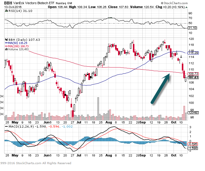 Biotech Below 200day